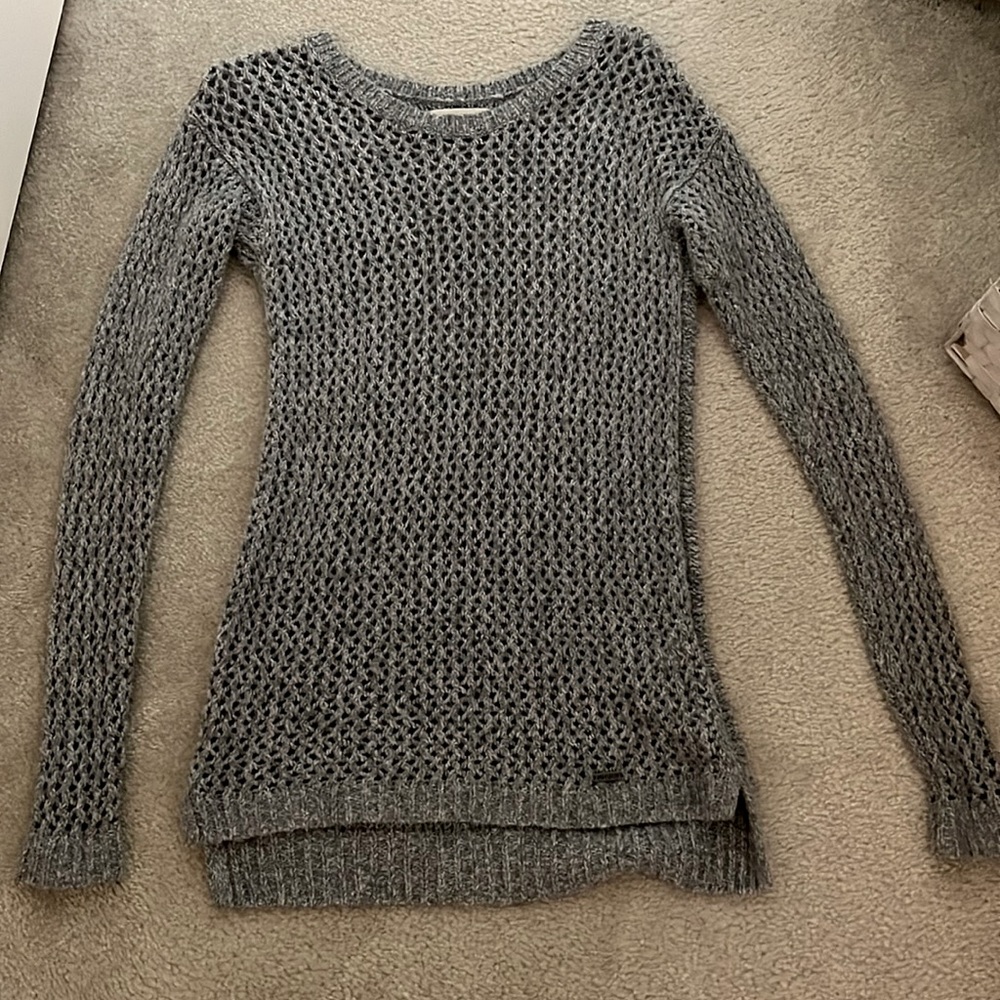 Hollister Grey Knit Sweater